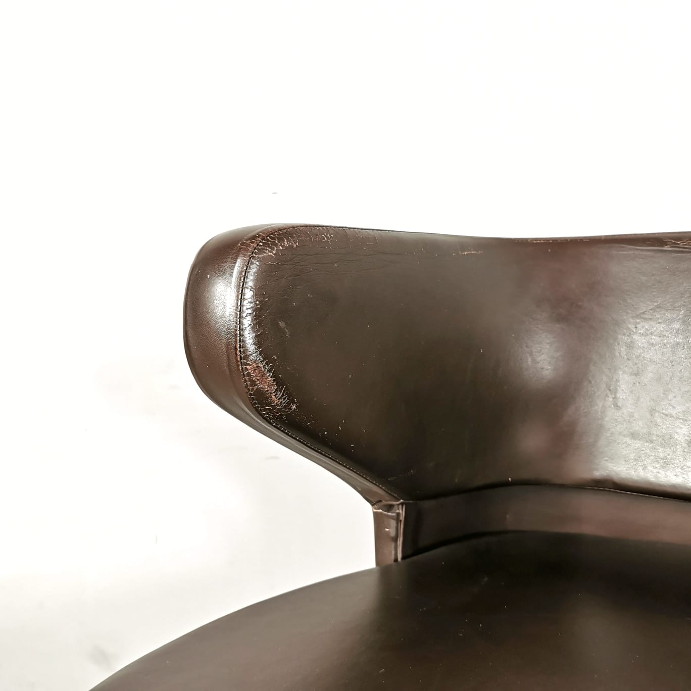 Swivel Leather Armchair, Giulio Moscatelli for Formanova, 1960s