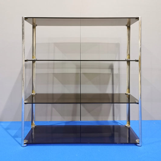 Mobile ingresso in vetro e acciaio Gallotti & Radice 1970's