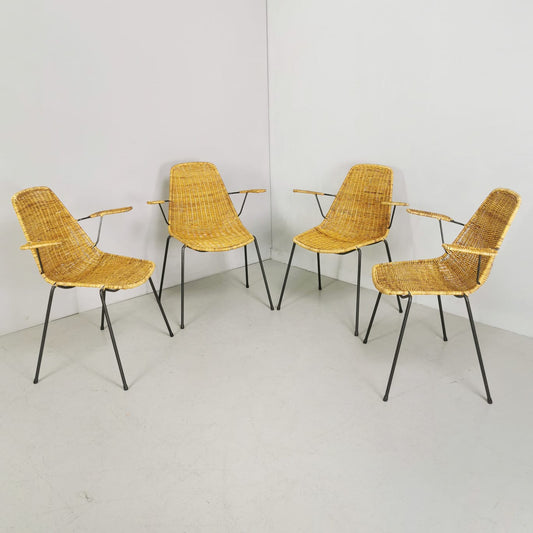 Campo and Graffi 1960's wicker basket chairs