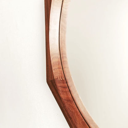 Octagonal Teak mirror from the 50s