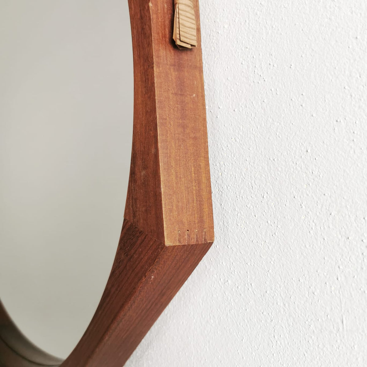 Octagonal Teak mirror from the 50s