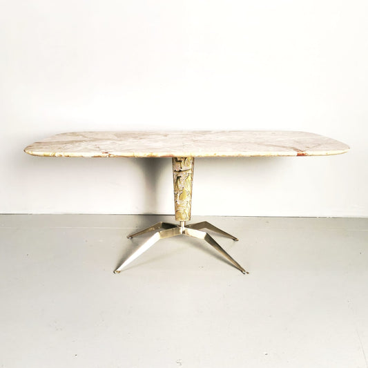 Brass and marble coffee table from the 50s