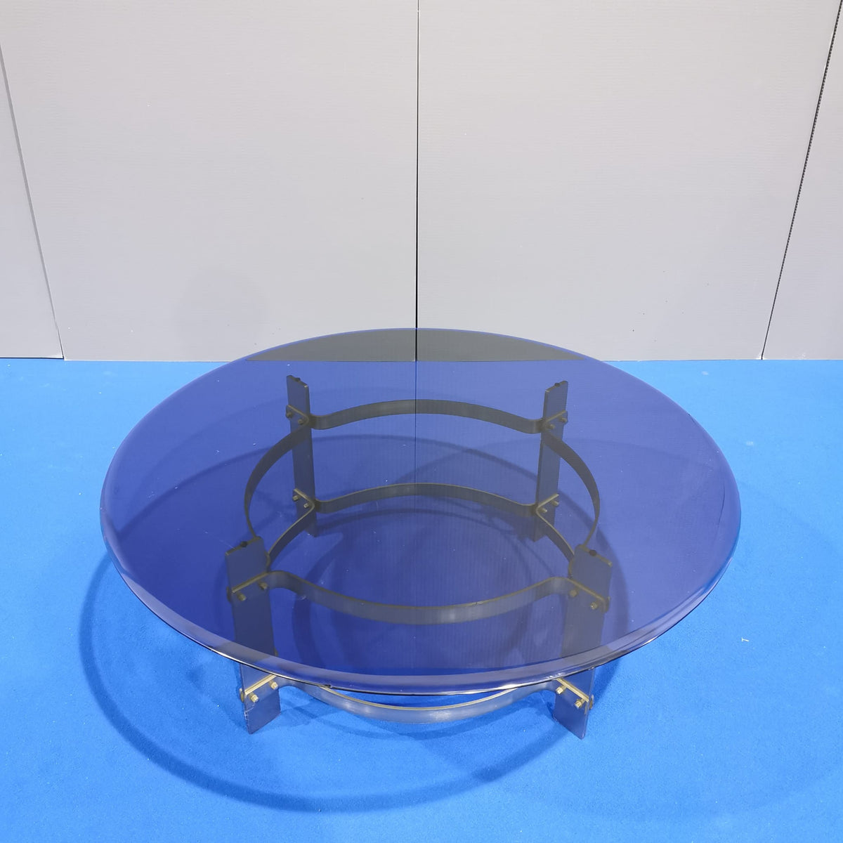 Table basse ronde vintage années 70