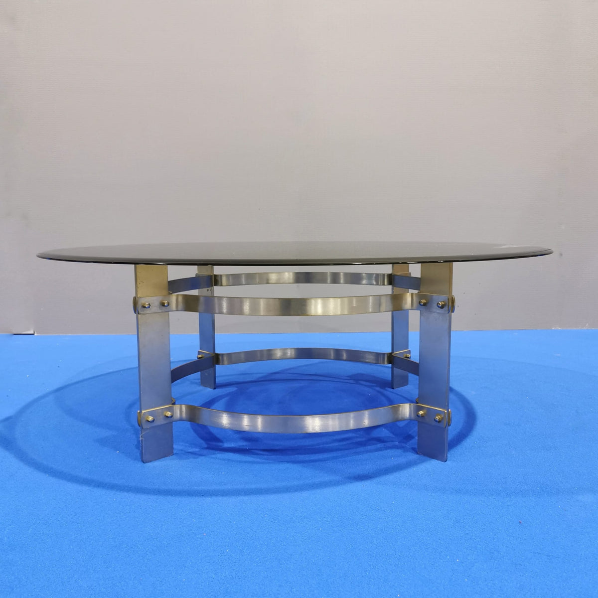 Table basse ronde vintage années 70