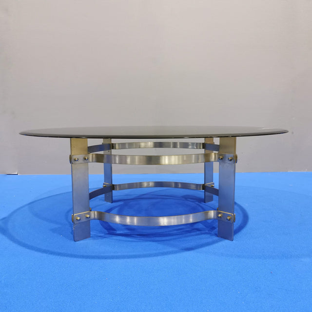 Table basse ronde vintage années 70